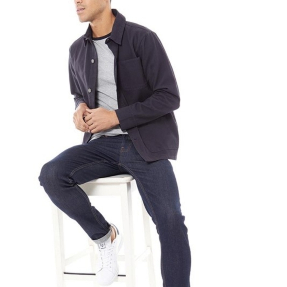 French Connection‎ Mens Utility Canvas 100% cotton Jacket Marine size XL in Navy